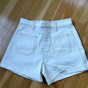 Women's REFORMATION White Denim Shorts